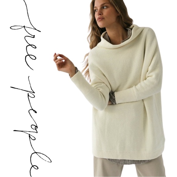 NWT $168 The Free People Ottoman Tunic Sweater - Ecru - Picture 10 of 10